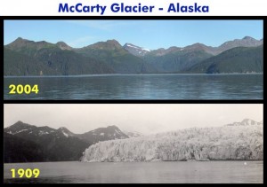 McCarty glacier in Alaska - 1909 and 2004
